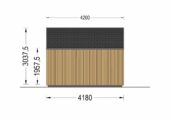 Gartenhaus ANTONIA (34 mm + Holzverschalung) – isoliert, 5×4 m, 20 m² – Bild 8