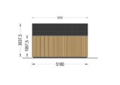 Gartenhaus ANTONIA (34mm + Holzverschalung ), 5x5m, 25m² Isoliert – Bild 9