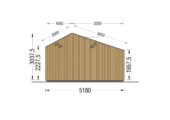Gartenhaus ANTONIA (34mm + Holzverschalung ), 5x5m, 25m² Isoliert – Bild 10