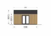 Gartenhaus ANTONIA (34mm + Holzverschalung ), 5x5m, 25m² Isoliert – Bild 11