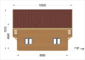 Holzhaus LISA (PREMIUM Isoliert, 66 mm + Holzverschalung), 80 m² – Bild 4