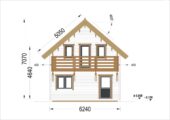 Holzhaus LISA (PREMIUM Isoliert, 66 mm + Holzverschalung), 80 m² – Bild 6