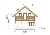 Holzhaus LISA (PREMIUM Isoliert, 66 mm + Holzverschalung), 80 m² – Bild 7