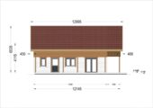 Blockbohlenhaus ANIKA Isoliert, 66 mm + Holzverschalung), 80 m² – Bild 10