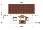 Blockbohlenhaus ERNI (66mm + Holzverschalung, Isoliert) 70 m² – Bild 4