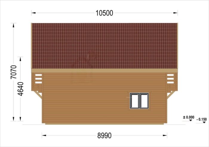 Holzhaus LISA (PREMIUM Isoliert, 66 mm + Holzverschalung), 80 m² – Bild 5