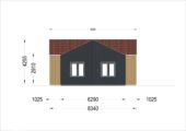 Holzhaus VALENTIN (Isoliert, 66 mm + Holzverschalung), 79 m² – Bild 10