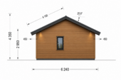Holzhaus Arbora (Isoliert, 66 mm + Holzverschalung), 64 m² – Bild 6