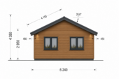 Holzhaus Arbora (Isoliert, 66 mm + Holzverschalung), 64 m² – Bild 7