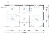 Premium Blockbohlenhaus FRITZ 44+44 mm  60 m² – Bild 7