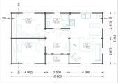 Premium Blockbohlenhaus FRITZ 44+44 mm  60 m² – Bild 7