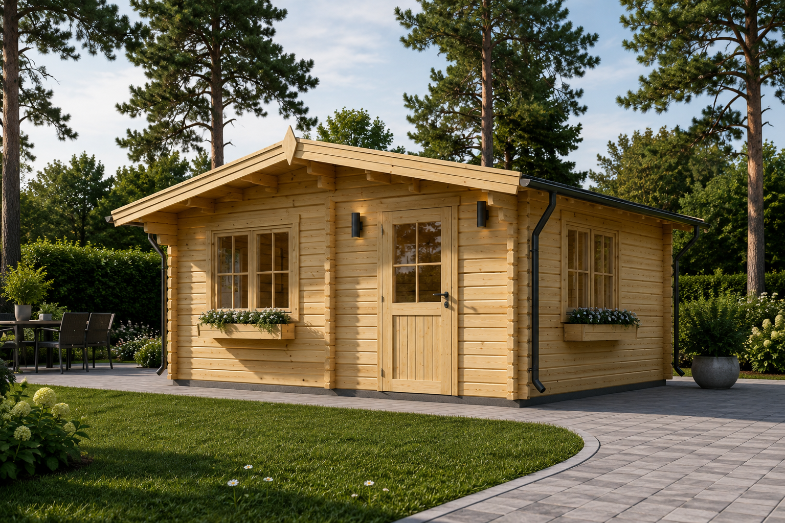 Donau4 Gartenhaus DONAU, 5x5 m, 25 m² – Bild 1