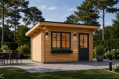 Gartenhaus Donau 5x4 m, 20 m² mit Flachdach