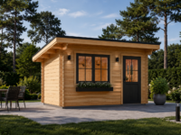 Gartenhaus Donau 4x3 m, 12 m² mit Flachdach Isoliert