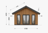 Wohnhaus GRAZ (Isoliert, 66 mm + Holzverschalung), 46 m² – Bild 4
