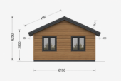 Wohnhaus GRAZ (Isoliert, 66 mm + Holzverschalung), 46 m² – Bild 5