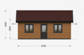 Wohnhaus GRAZ (Isoliert, 66 mm + Holzverschalung), 46 m² – Bild 7