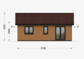 Wohnhaus GRAZ (Isoliert, 66 mm + Holzverschalung), 46 m² – Bild 6
