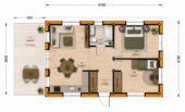 Wohnhaus GRAZ (Isoliert, 66 mm + Holzverschalung), 46 m² – Bild 3