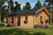 Holzhaus Arbora (Isoliert, 66 mm + Holzverschalung), 64 m² – Bild 5