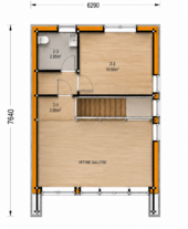 Holzhaus Kulm 4B (Isoliert , 66 mm + Holzverschalung), 49 m² – Bild 5