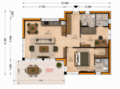 Holzhaus MIRA 66 mm (Isoliert) – 70 m² – Bild 4