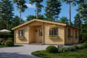Premium Blockbohlenhaus FRITZ 44+44 mm  60 m² – Bild 2
