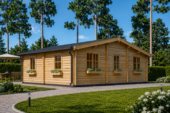 Premium Blockbohlenhaus FRITZ 44+44 mm  60 m² – Bild 3