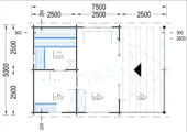 Saunahaus Helga (3 Räume), 5x7,5 m; 25 m² mit Terrasse 12 m² – Bild 7