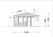 Saunahaus Helga (3 Räume), 5x7,5 m; 25 m² mit Terrasse 12 m² – Bild 9
