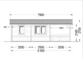 Saunahaus Helga (3 Räume), 5x7,5 m; 25 m² mit Terrasse 12 m² – Bild 10