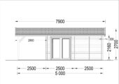 Saunahaus Helga (3 Räume), 5x7,5 m; 25 m² mit Terrasse 12 m² – Bild 8