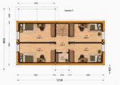 Holzhaus VERENA Isoliert, 66 mm + Holzverschalung, 110 m² – Bild 6
