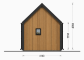 Blockbohlenhaus SUSI (44mm + Holzverschalung), 20m² Premium Isoliert – Bild 8