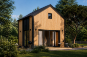 Blockbohlenhaus SASCHA 44 mm 20 m² Premium Isoliert mit Schlafboden