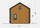 Blockbohlenhaus SASCHA 44 mm 20 m² Premium Isoliert mit Schlafboden – Bild 9