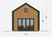 Blockbohlenhaus SASCHA 44 mm 20 m² Premium Isoliert mit Schlafboden – Bild 8
