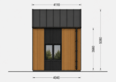 Blockbohlenhaus SASCHA 44 mm 20 m² Premium Isoliert mit Schlafboden – Bild 10