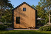 Blockbohlenhaus SASCHA 44 mm 20 m² Premium Isoliert mit Schlafboden – Bild 5