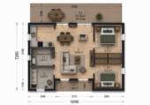 Holzhaus ULRICH Premium Isoliert mit Pultdach (66 mm + Holzverschalung) – Bild 6