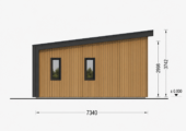 Holzhaus ULRICH Premium Isoliert mit Pultdach (66 mm + Holzverschalung) – Bild 10