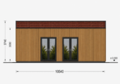 Holzhaus ULRICH Premium Isoliert mit Pultdach (66 mm + Holzverschalung) – Bild 9