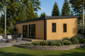 Holzhaus ULRICH Premium Isoliert mit Pultdach (66 mm + Holzverschalung) – Bild 5