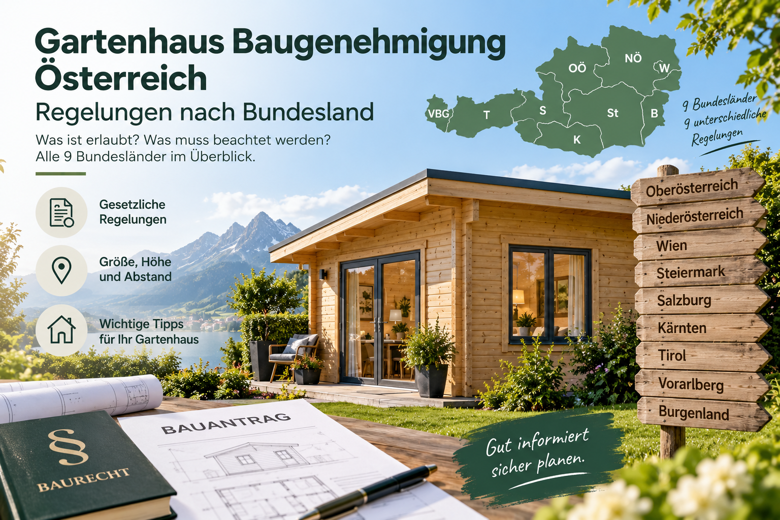 Gartenhaus Baugenehmigung Österreich – Regelungen nach Bundesland