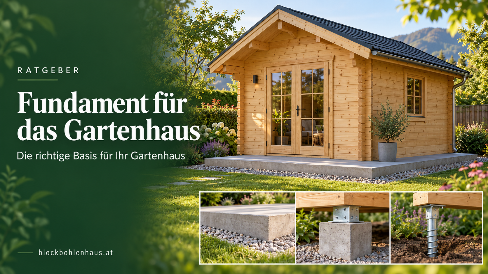 Fundament für das Gartenhaus