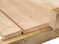 Fußboden - 20 mm Holzdielen, Querstreben und Fußleisten