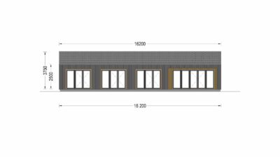 Holzhaus Eliza (44 mm + Holzverschalung), 130 m²