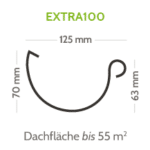 PVC Dachrinnen für Satteldach bis 5,25 m
