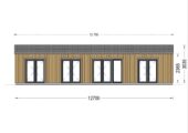 Holzhaus NICOLE M (44 mm + Holzverschalung), 12.7x6.2 m, 78 m²