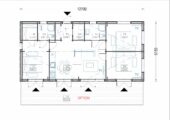 Holzhaus NICOLE M (44 mm + Holzverschalung), 12.7x6.2 m, 78 m²